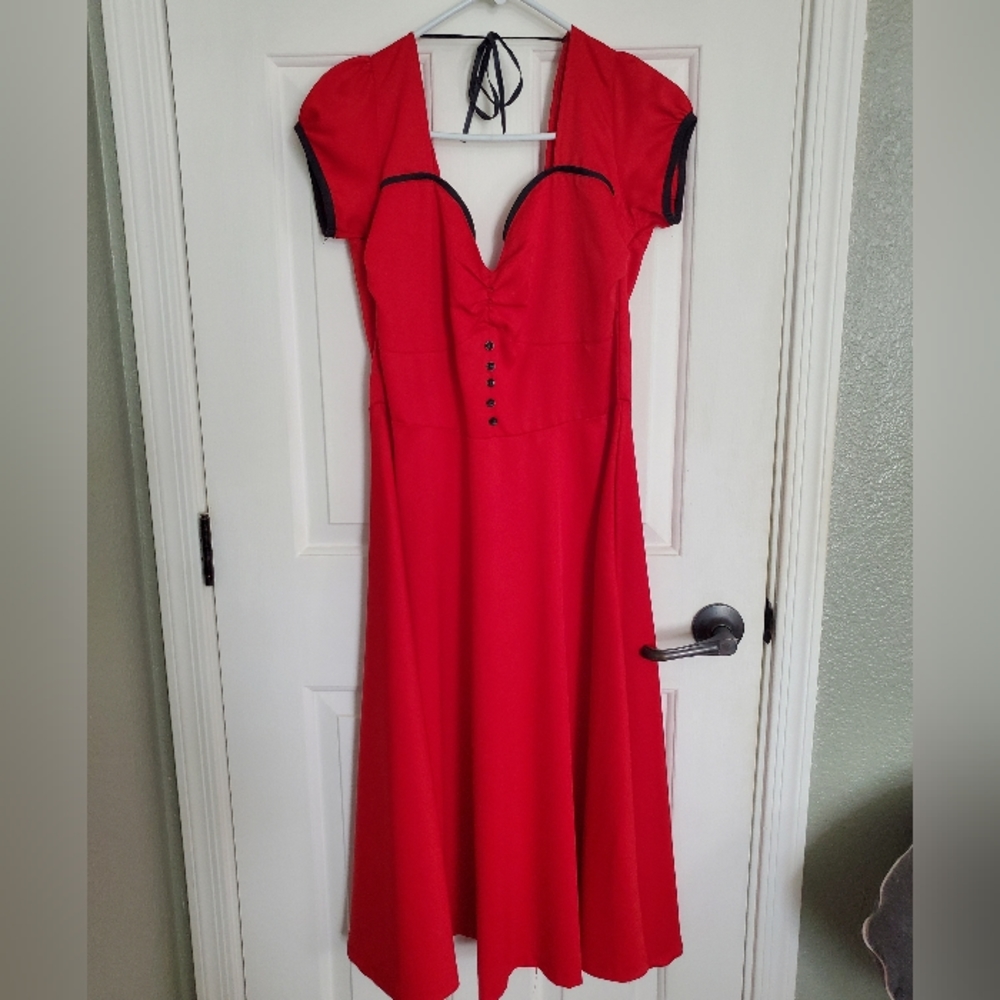 Womens red Lindy Bop dress.